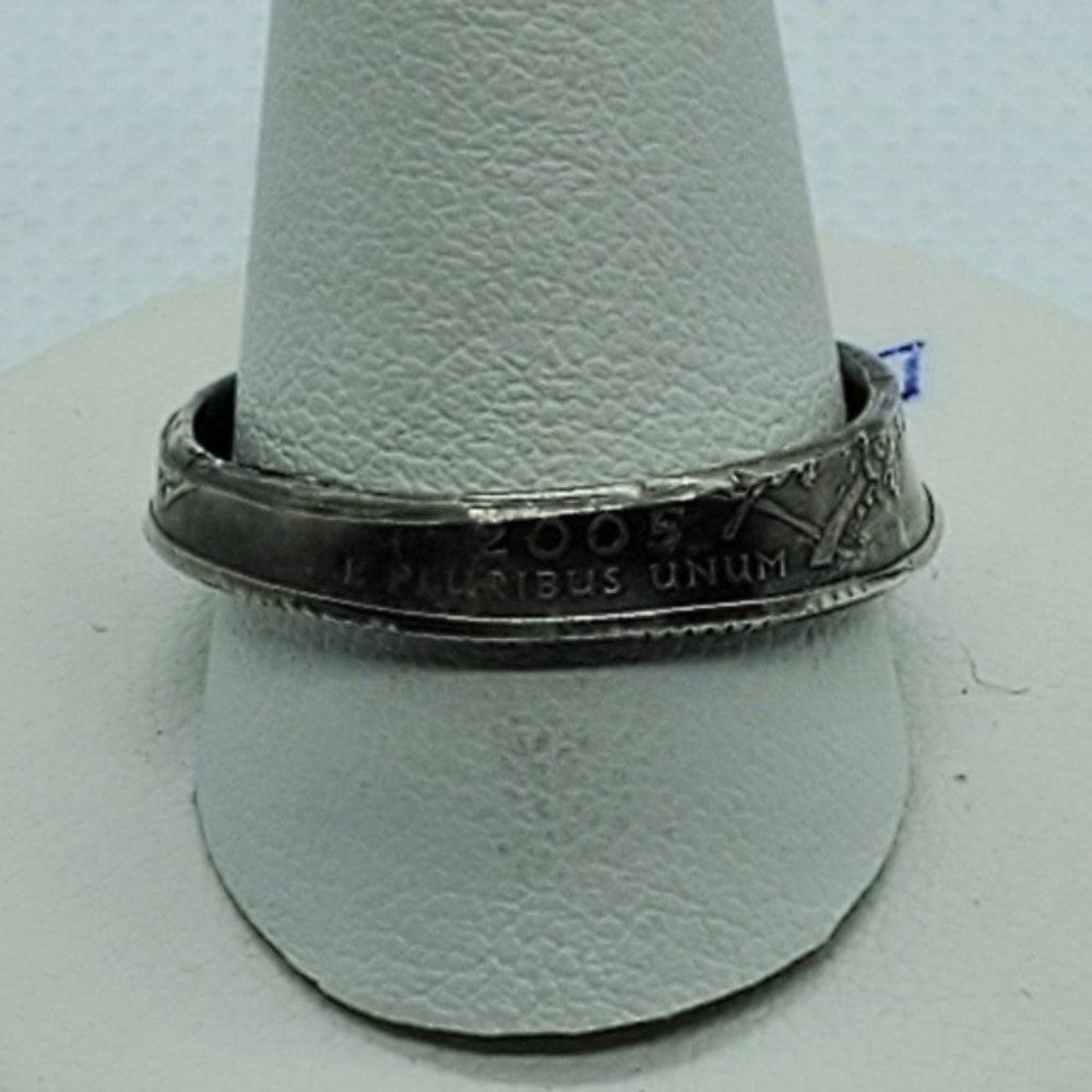Silver quarter coin ring Oregon - Picture 2 of 4
